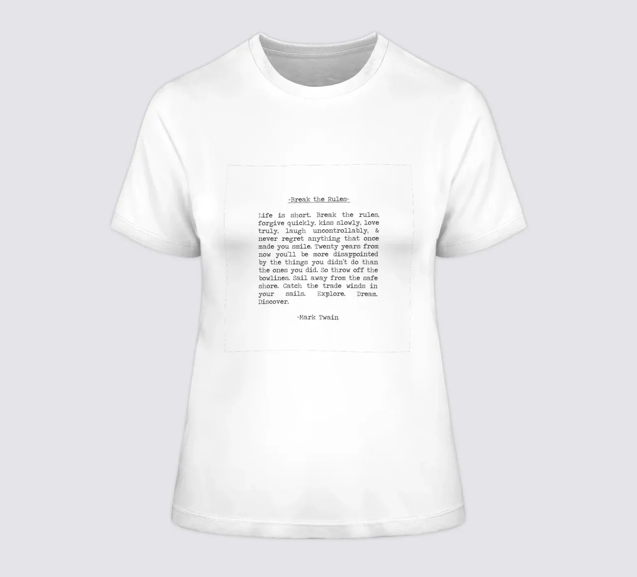Infrangere le regole - La vita è breve, esplorare, sognare, scoprire t-shirt da donna da Summer Soul Co. - Quotes
