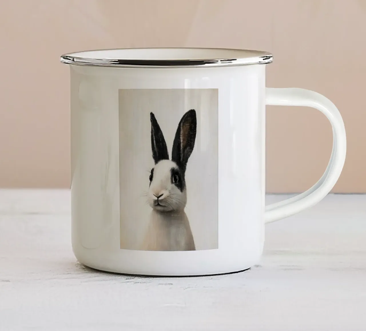 Tom simpatico coniglietto tazza in smalto da Carinaprint