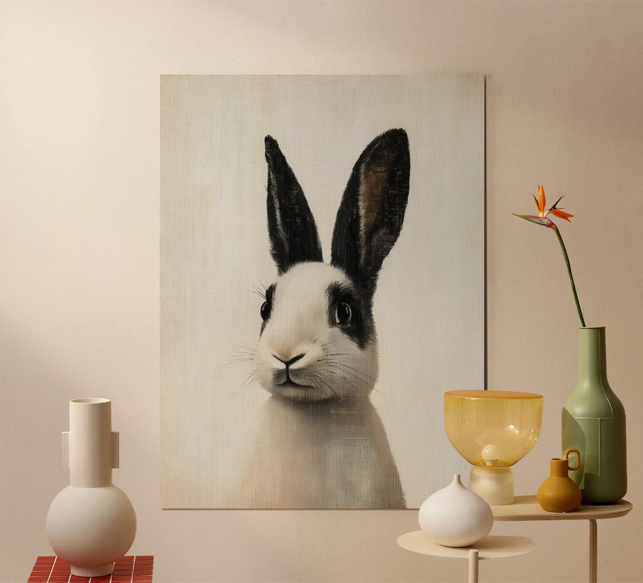 Tom cute bunny poster by Carinaprint