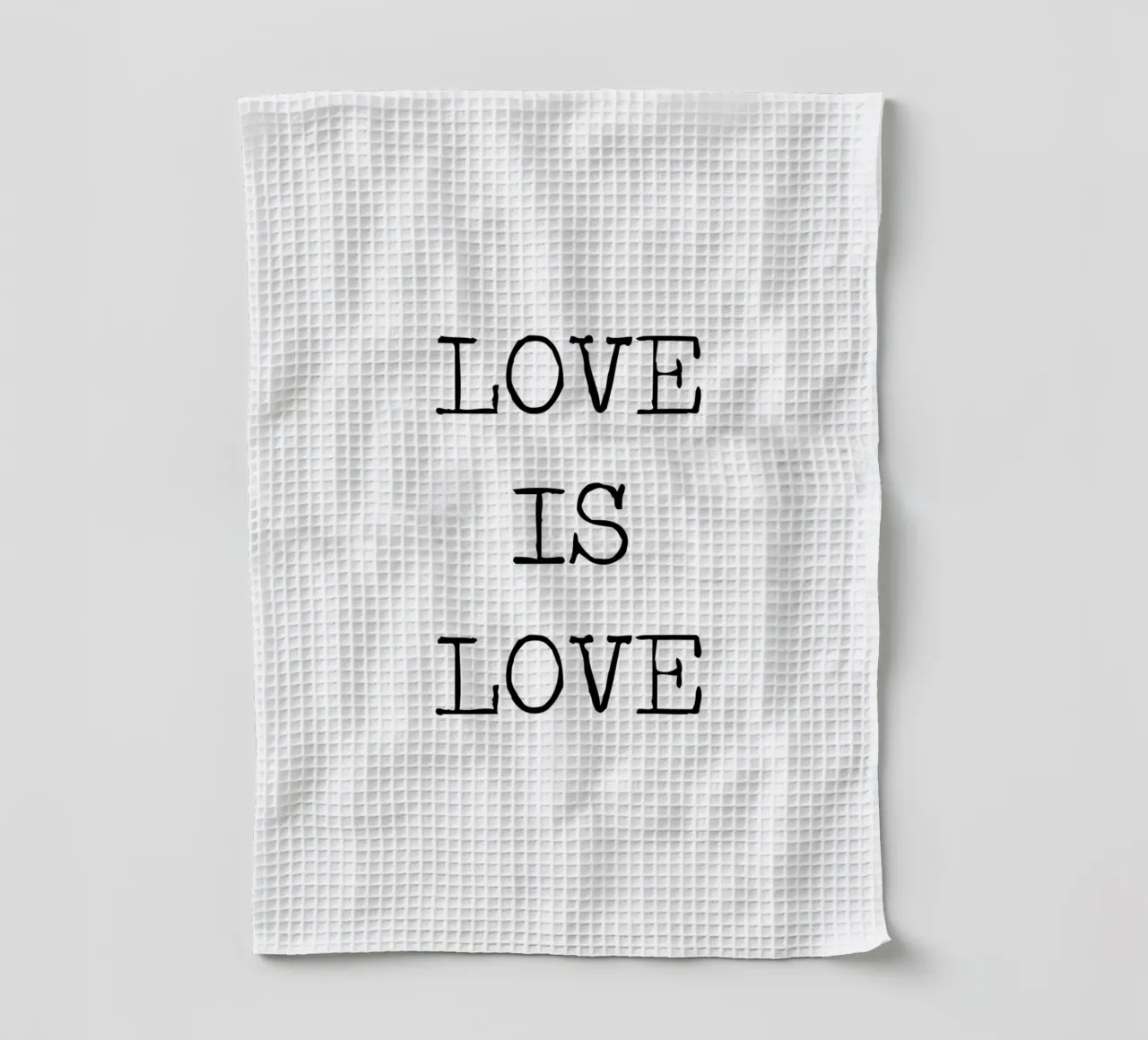 L'amour est l'amour LGBQT Typographie Word Art Citation torchon de Summer Soul Co. - Quotes