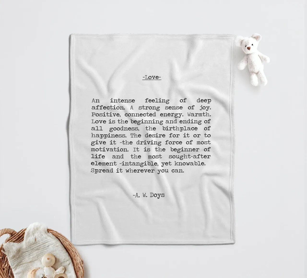 Liebe Definition A W Doys Long Zitat Fleecedecke von Summer Soul Co. - Quotes
