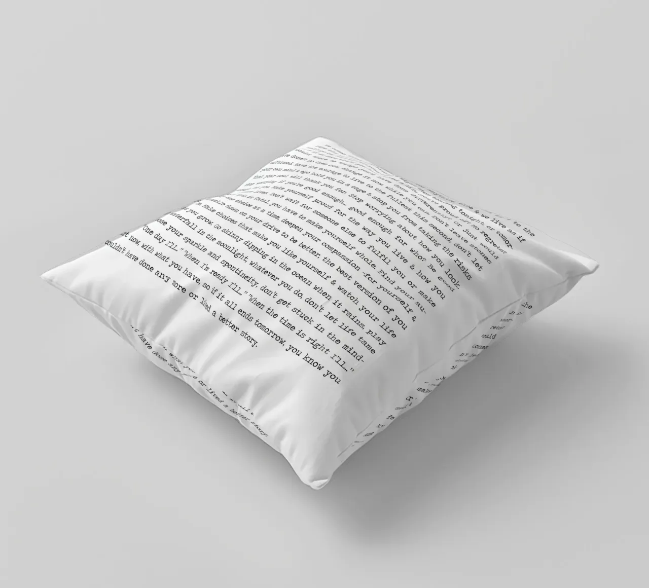 Life Live Now Citazione minimalista in bianco e nero cuscino da Summer Soul Co. - Quotes