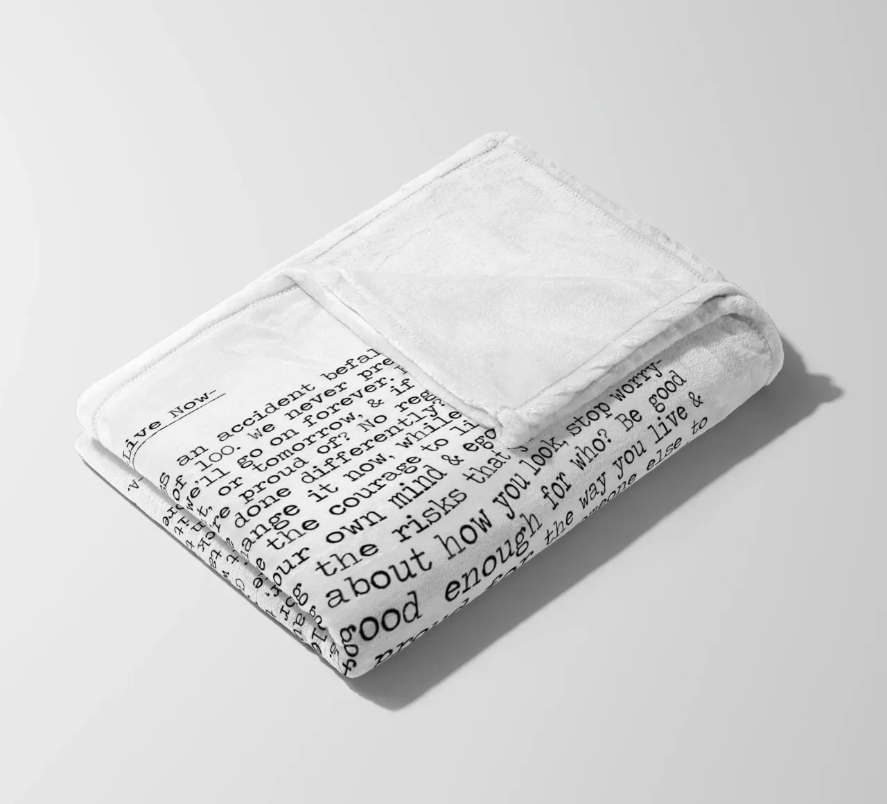 Live Now A W Doys citation minimaliste en noir et blanc plaid polaire de Summer Soul Co. - Quotes