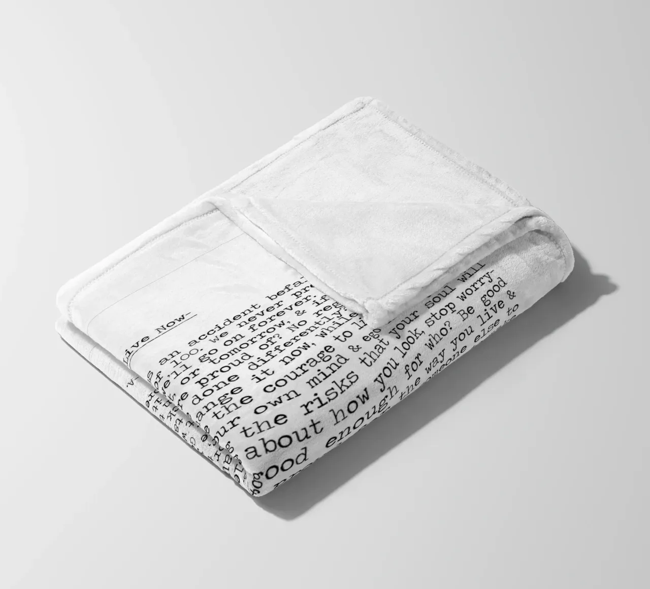 Live Now A W Doys citation minimaliste en noir et blanc plaid polaire de Summer Soul Co. - Quotes