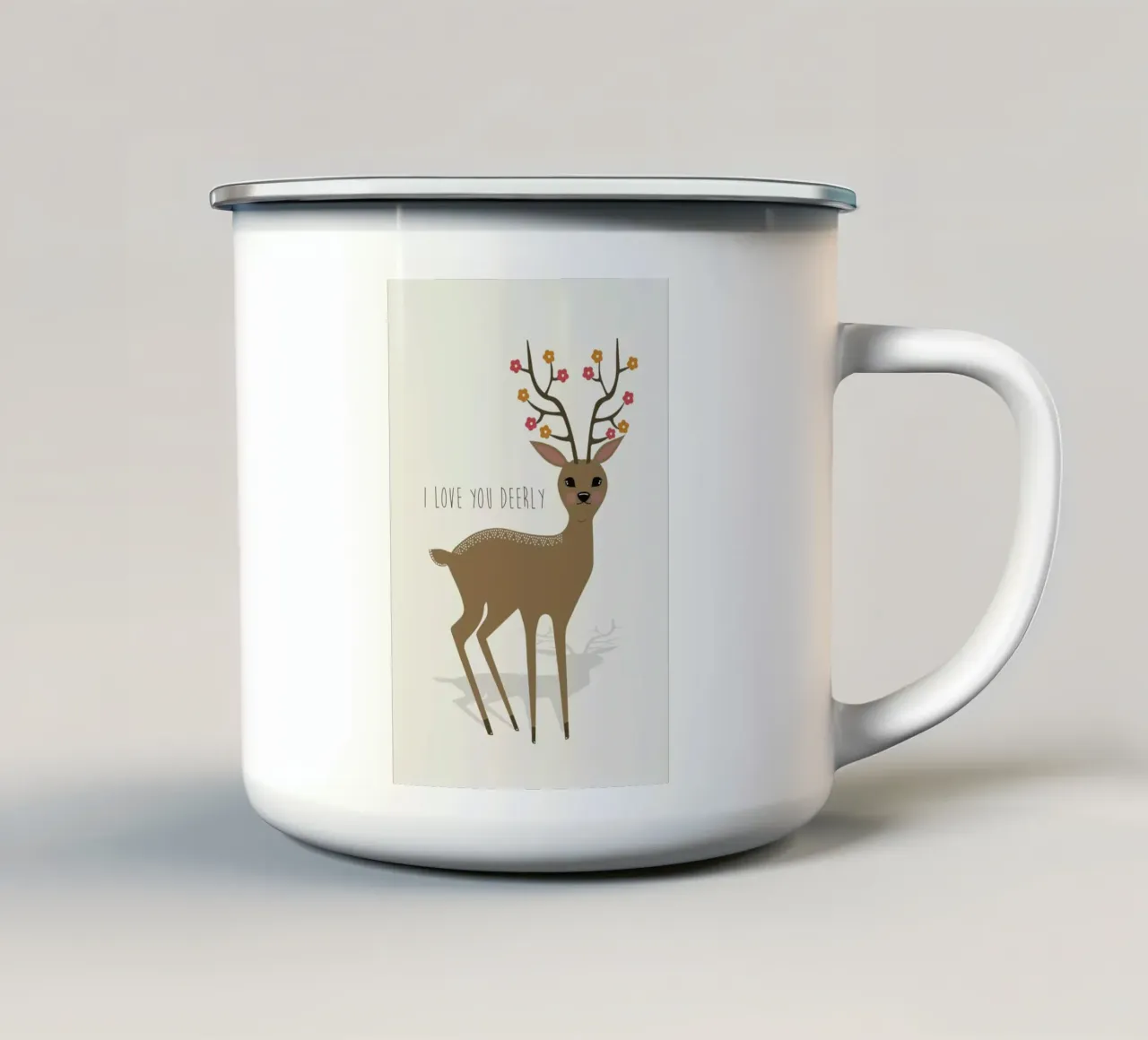 I Love You Deerly tazza in smalto da Karin Bijlsma