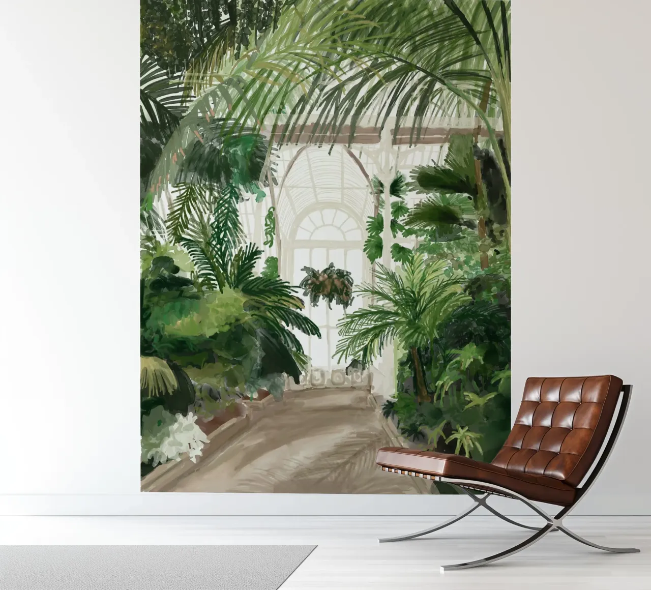 Kew Botanical Gardens Tropical Palm Greenhouse Illustration photo wallpaper by This Wild Soul - Illustration