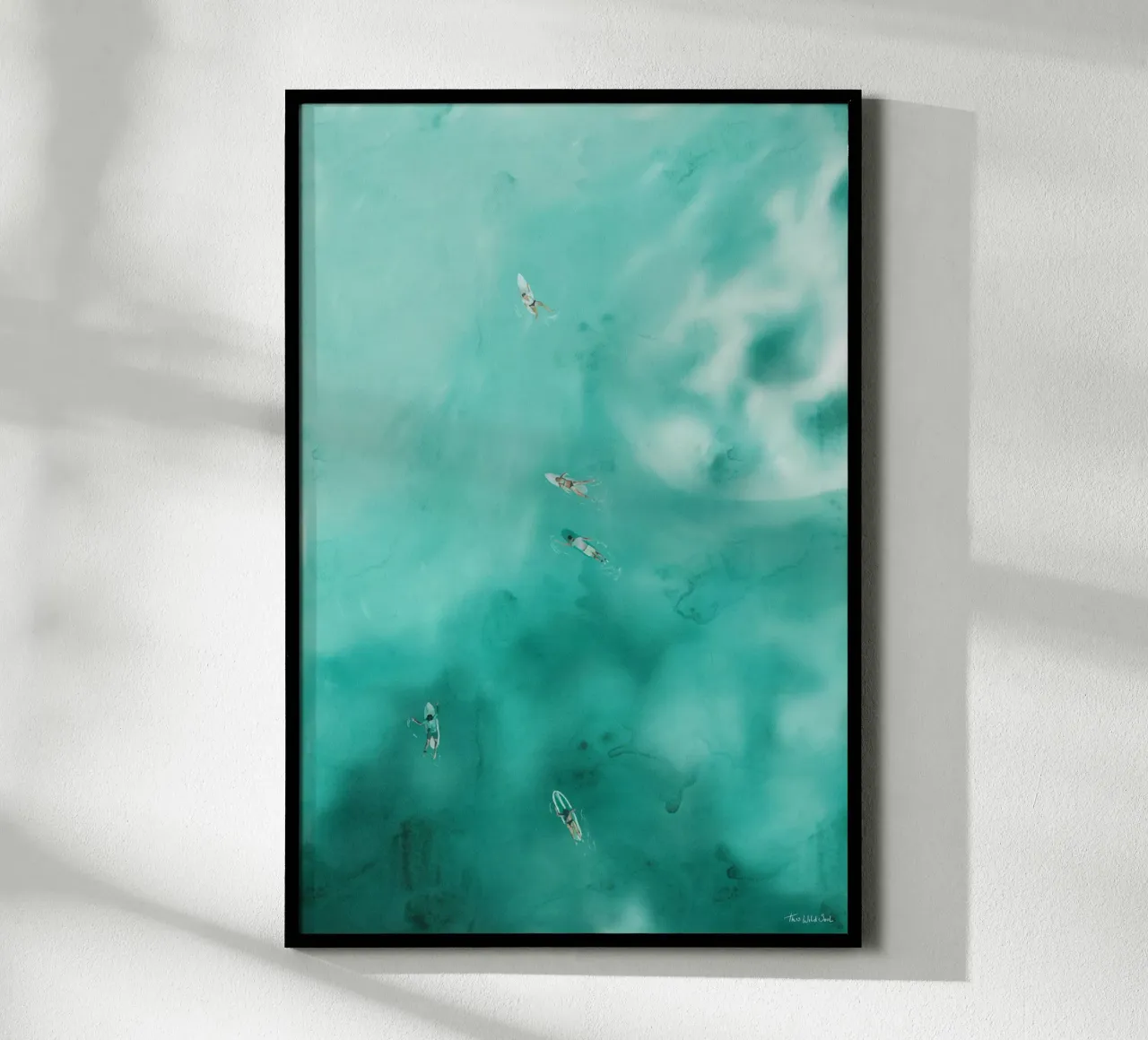 Surf Blue Aqua Ocean Blue Surfing Sea Surfer Illustrazione poster da This Wild Soul - Illustration