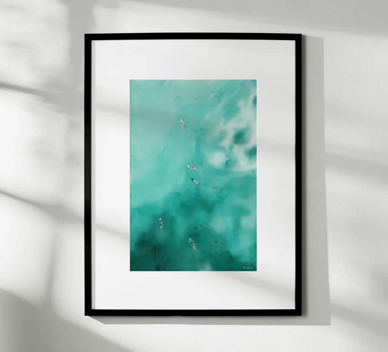 Surf Blue Aqua Ocean Blue Surfing Sea Surfer Illustrazione poster da This Wild Soul - Illustration