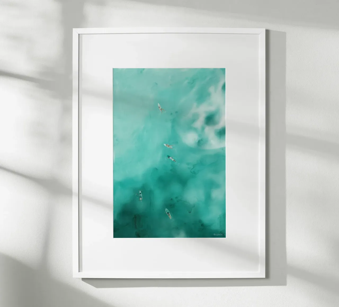 Surf Blue Aqua Ocean Blue Surfing Sea Surfer Illustrazione poster da This Wild Soul - Illustration