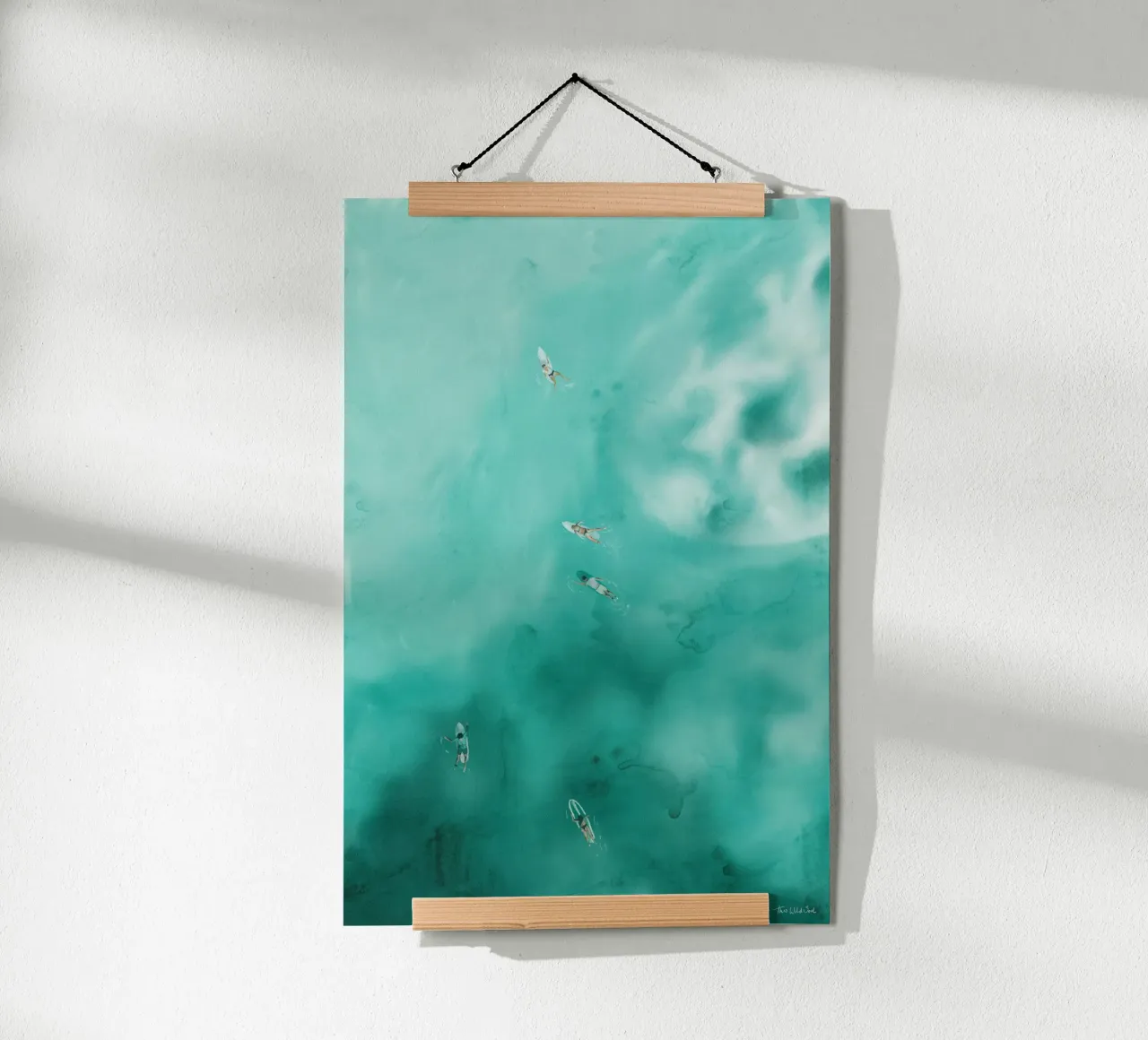 Surf Blue Aqua Ocean Blue Surfing Sea Surfer Illustrazione poster da This Wild Soul - Illustration