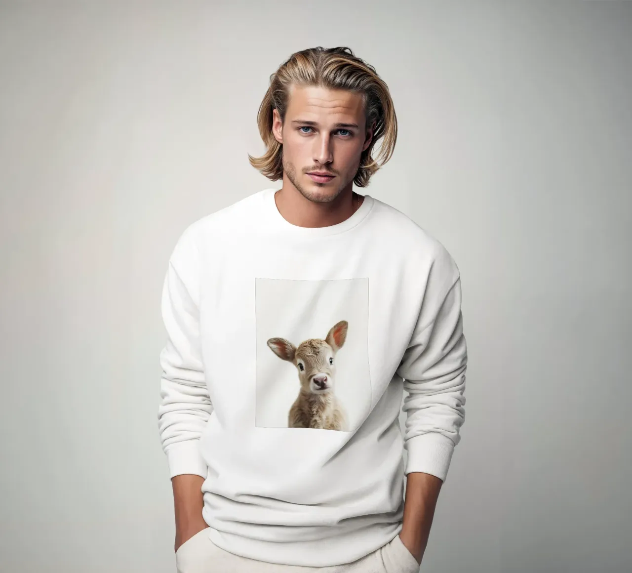 Milo, il simpatico vitellino felpa da Carinaprint