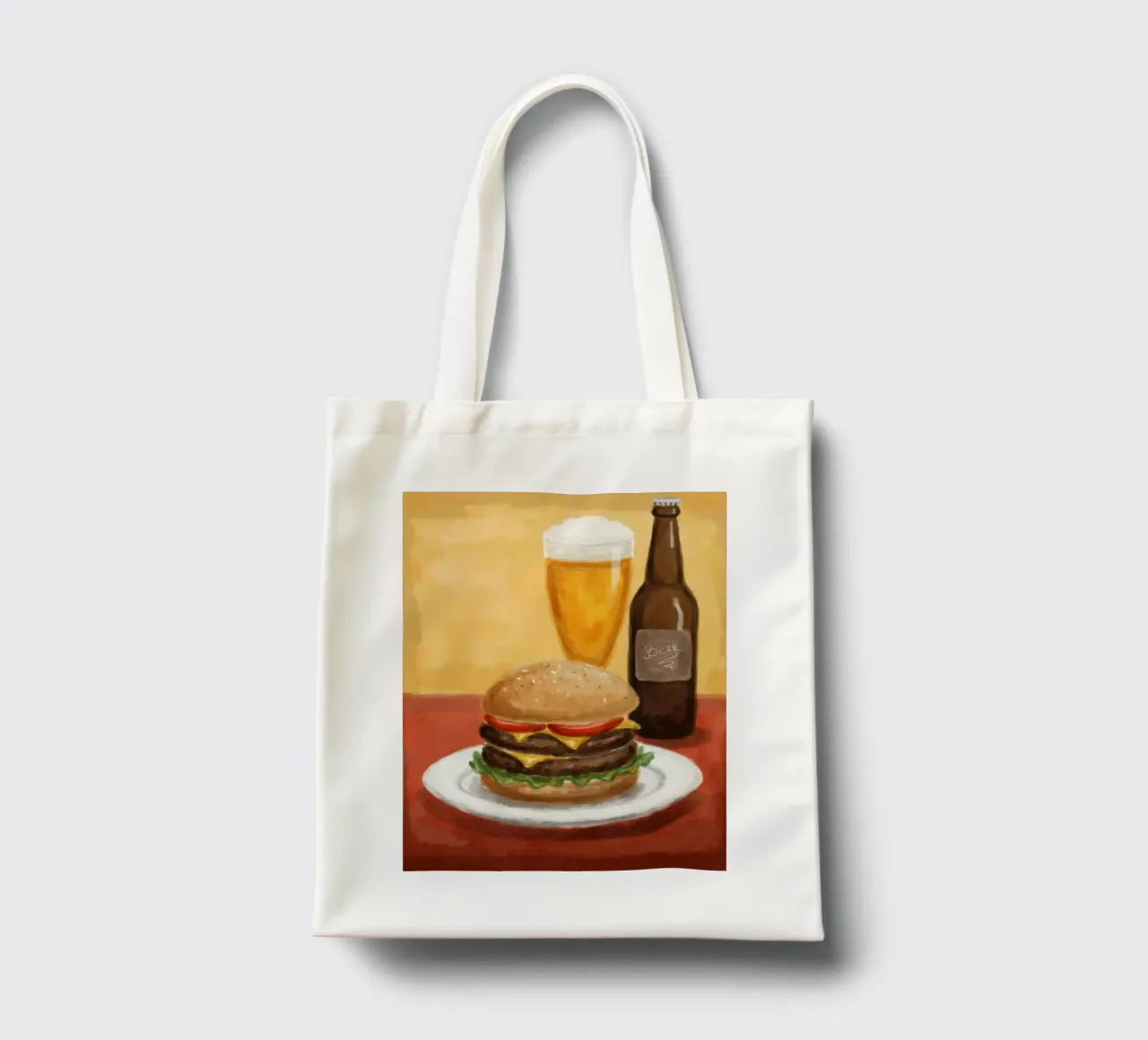 Hamburger e birra borsa in juta da Indigo Rain
