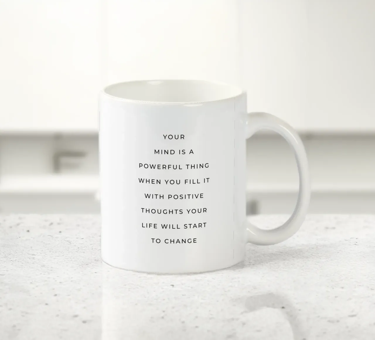 Tu mente es algo poderoso cita taza de cerámica de Paigaam Studio