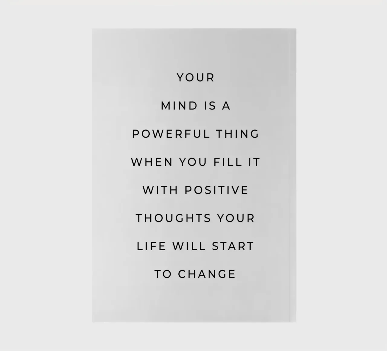 You're mind is a powerful thing quote notebook by Paigaam Studio