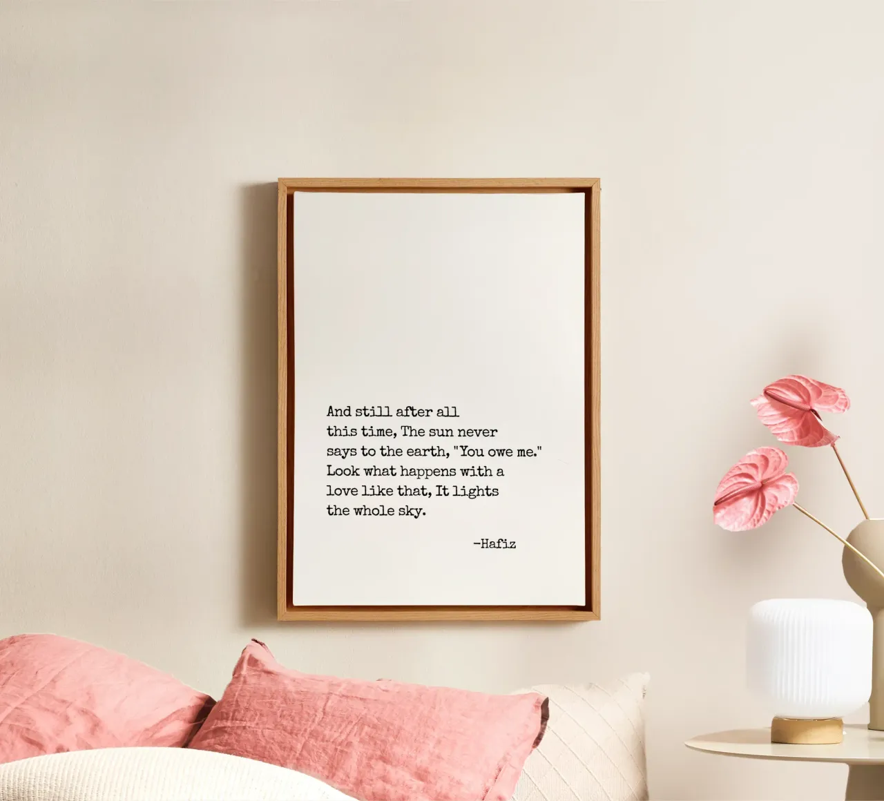 And still after all quote canvas with Floater frame by Paigaam Studio