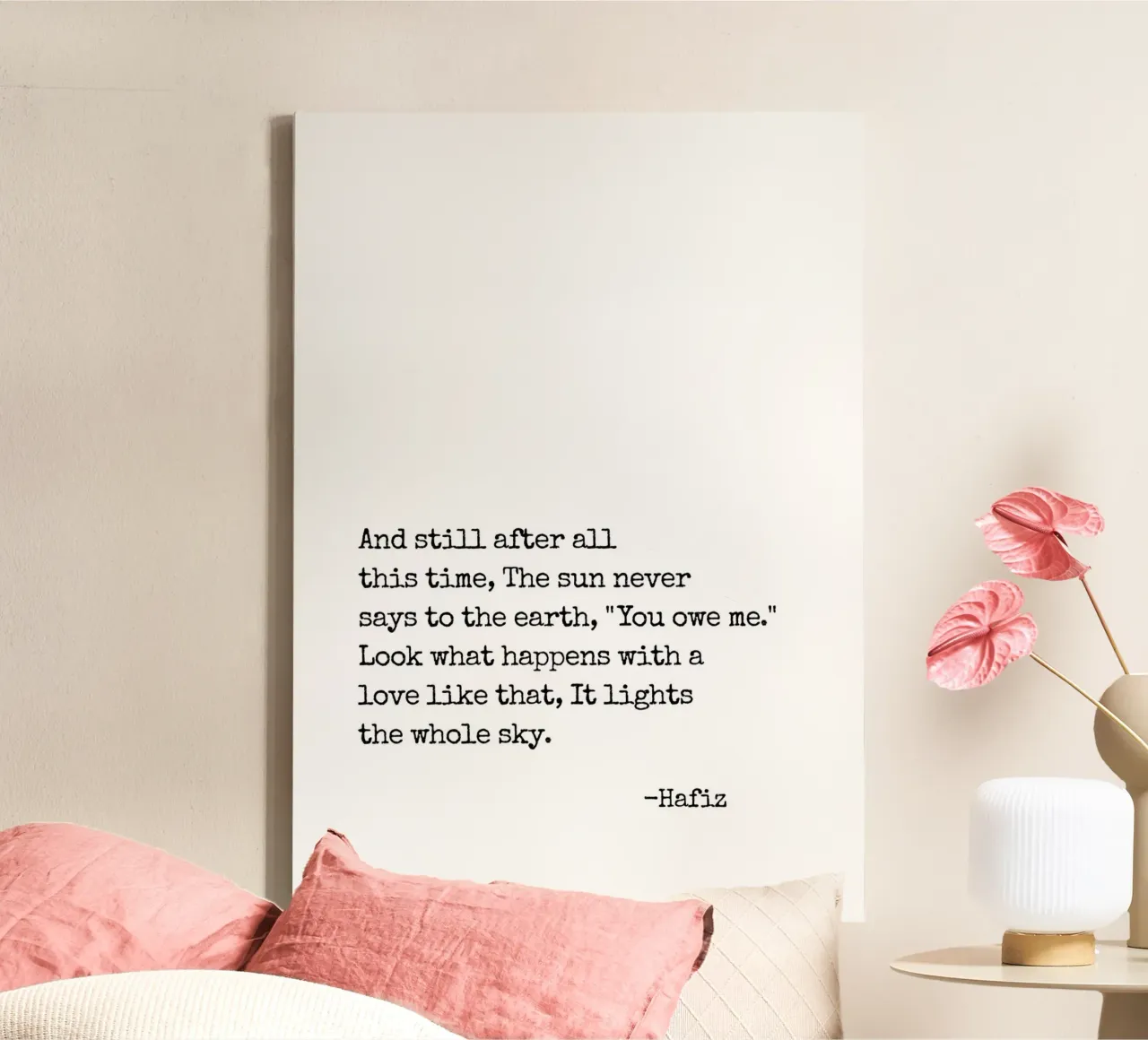 And still after all quote canvas with Floater frame by Paigaam Studio