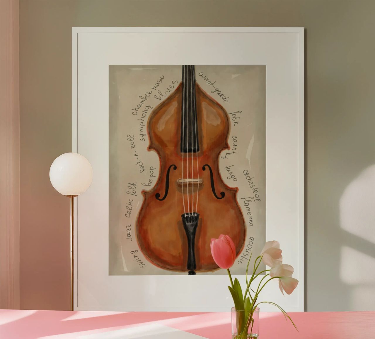 Double bass poster by Indigo Rain