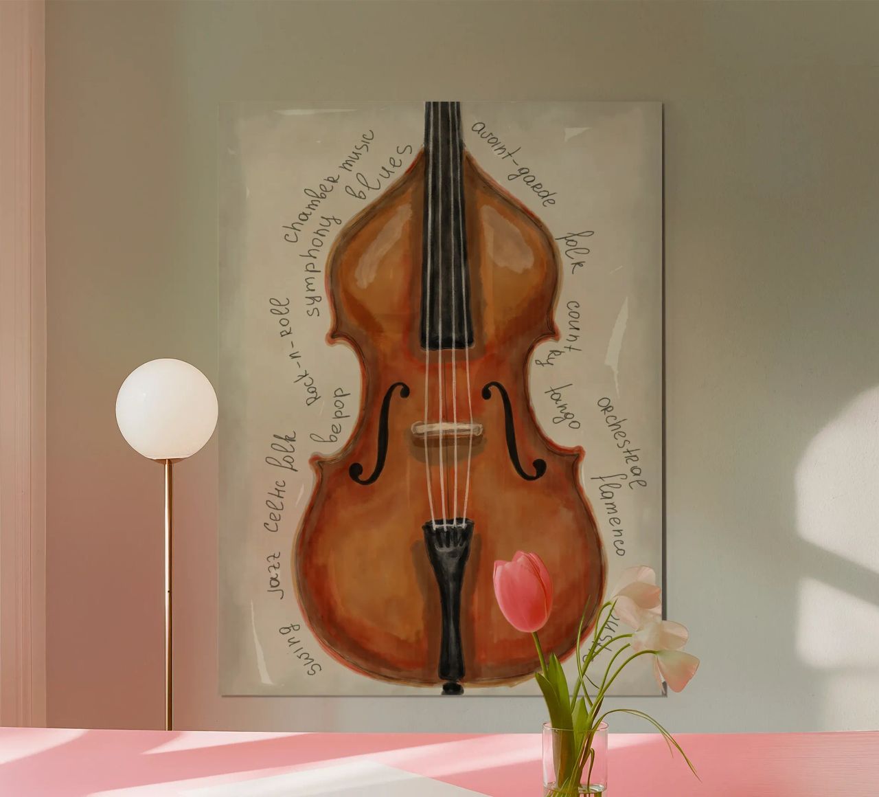 Double bass poster by Indigo Rain