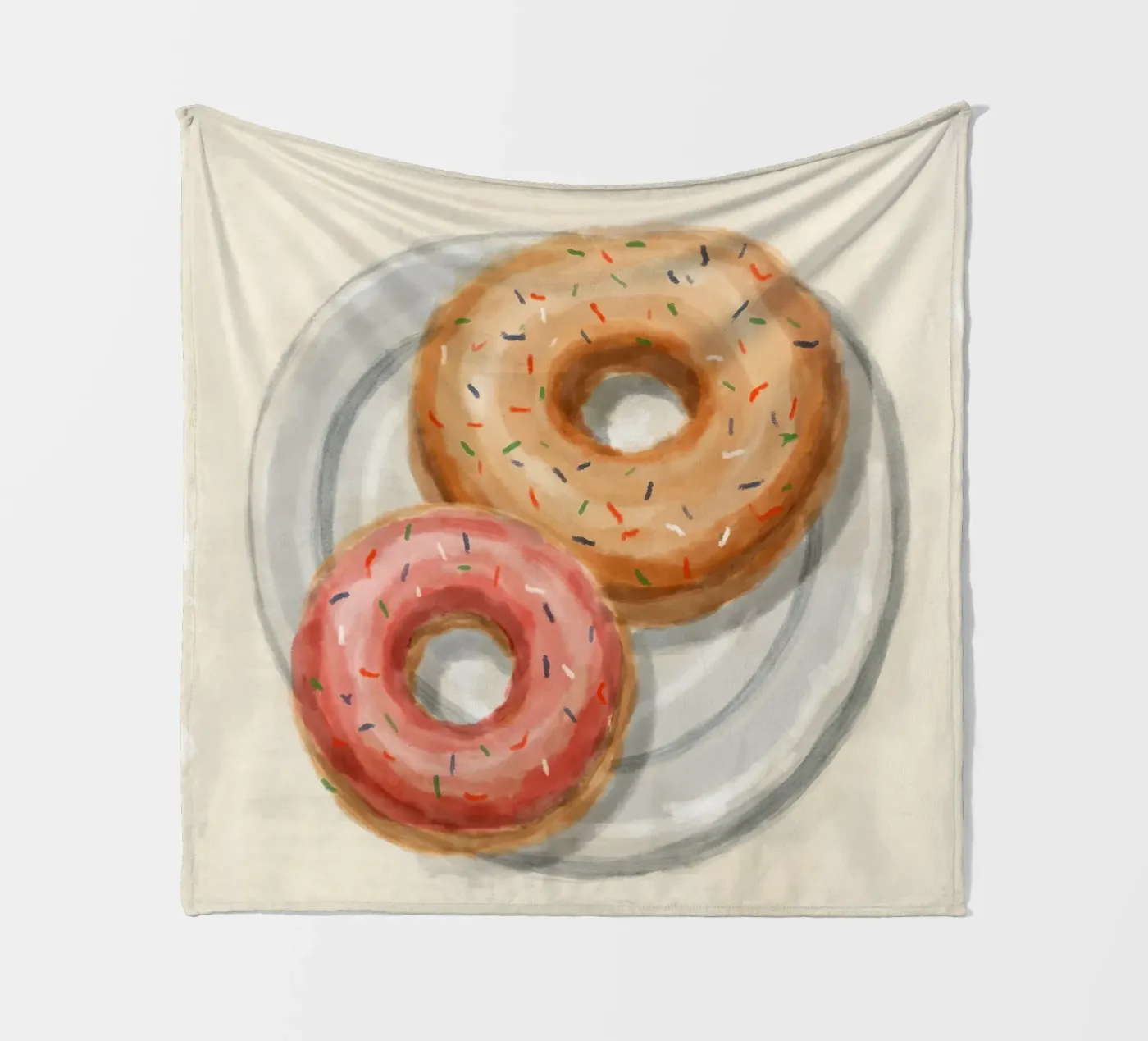 Donuts fleece blanket by Indigo Rain