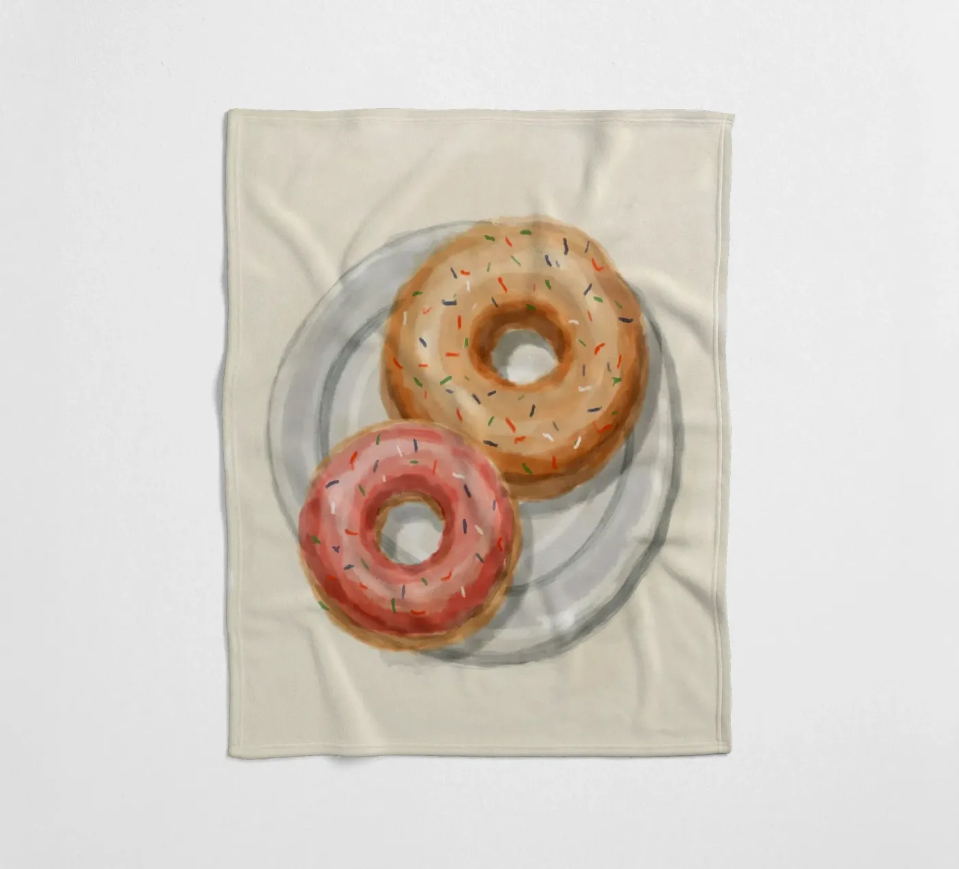 Donuts fleece blanket by Indigo Rain