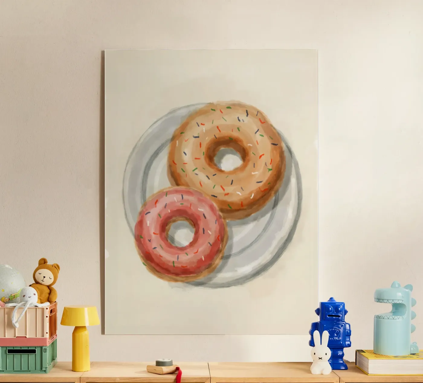 Donuts acryl van Indigo Rain