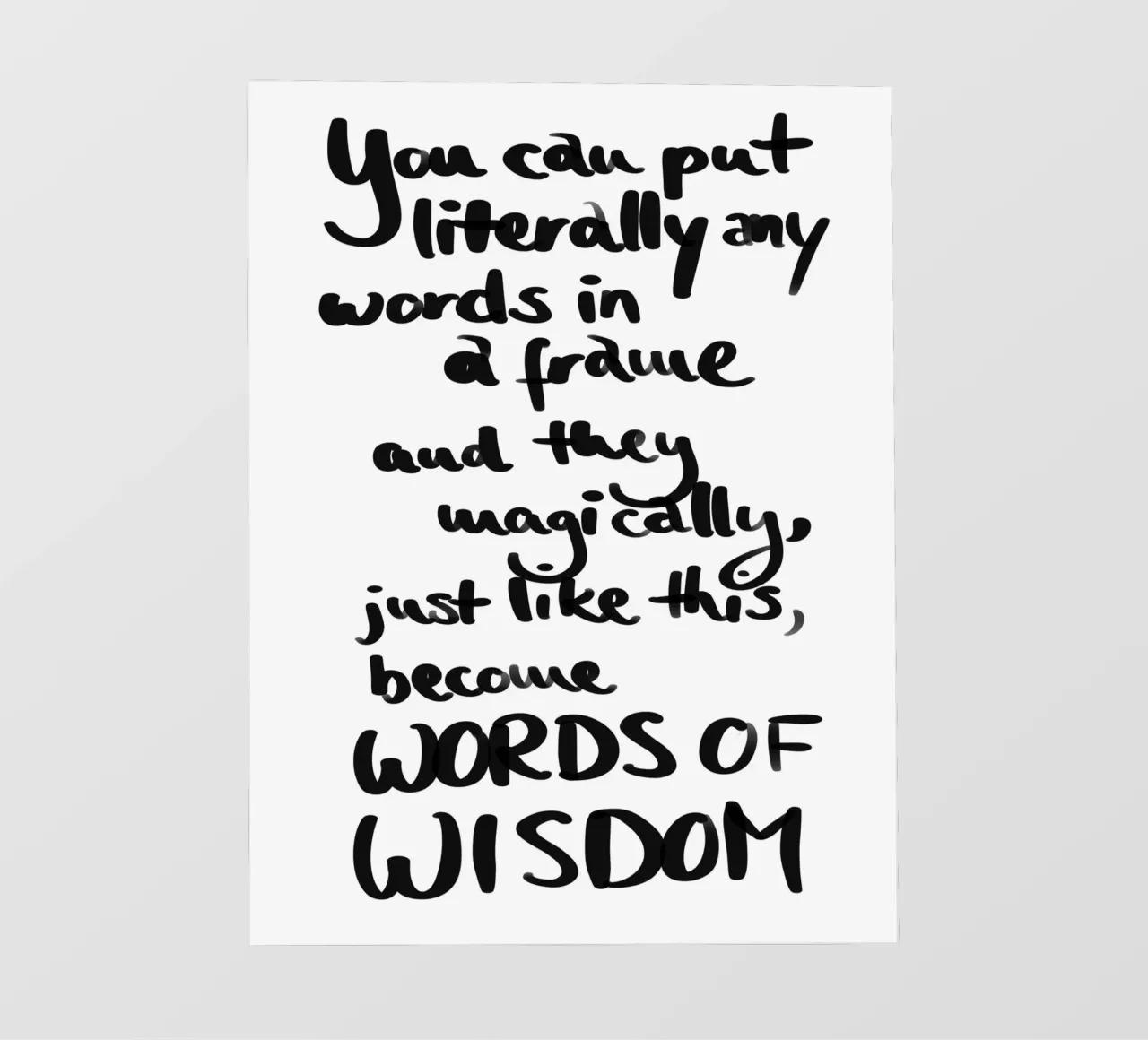 Parole... 1 telo in pvc da words-in-frames