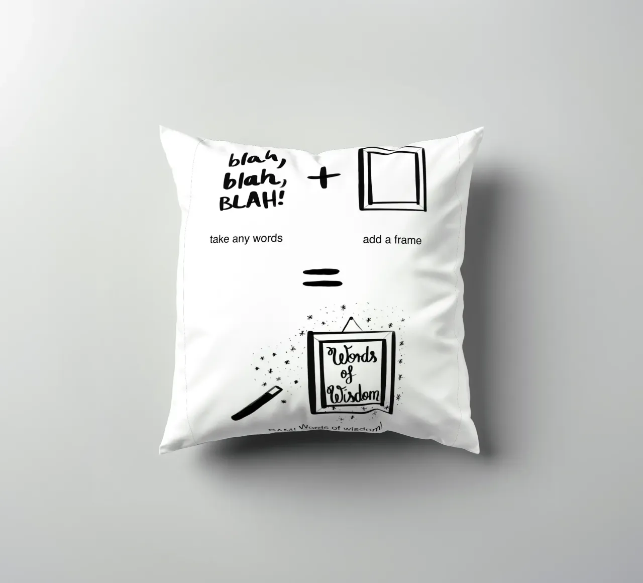 Words... 3 decorative cushion by words-in-frames