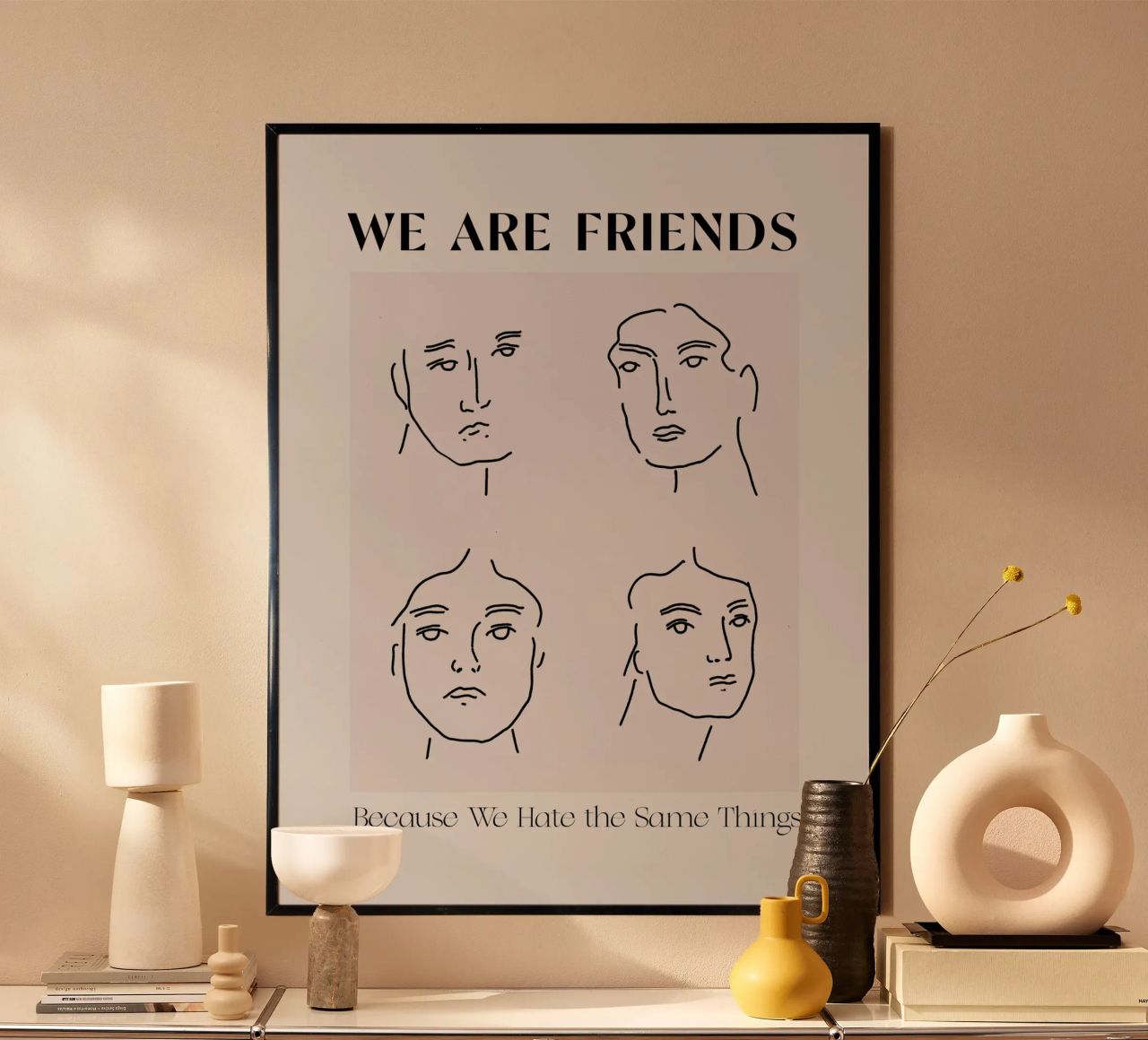 We Are Friends poster con marco de plástico de treechild