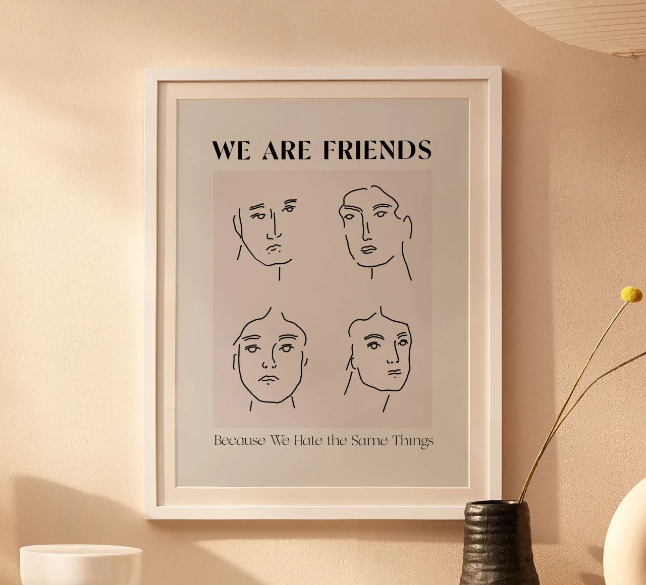 We Are Friends poster con marco de plástico de treechild