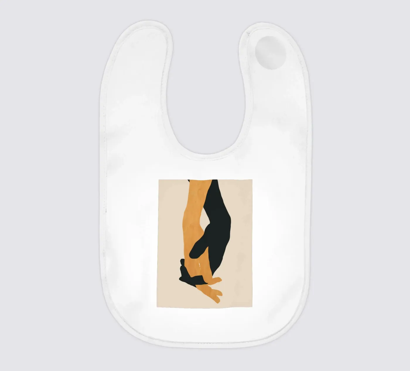 Holding Hands 2 baby bib by ThingDesign