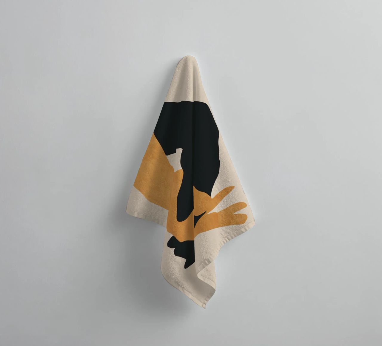 Holding Hands 2 towel by ThingDesign