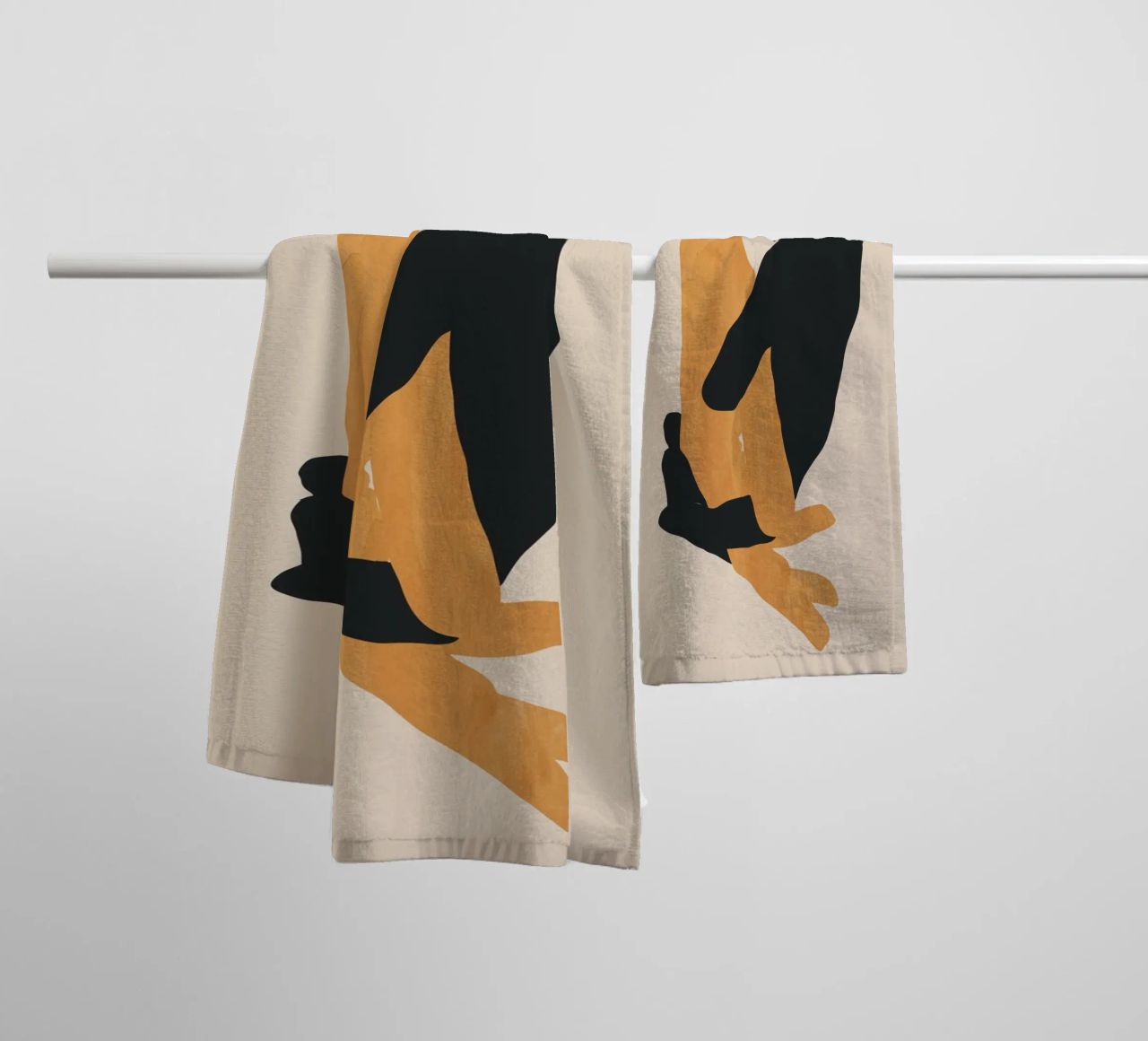 Holding Hands 2 towel by ThingDesign