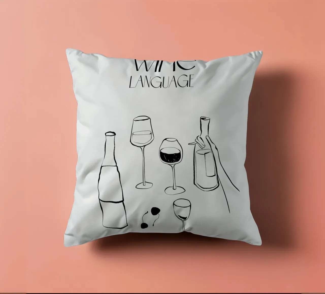 Wine Language cuscino da treechild