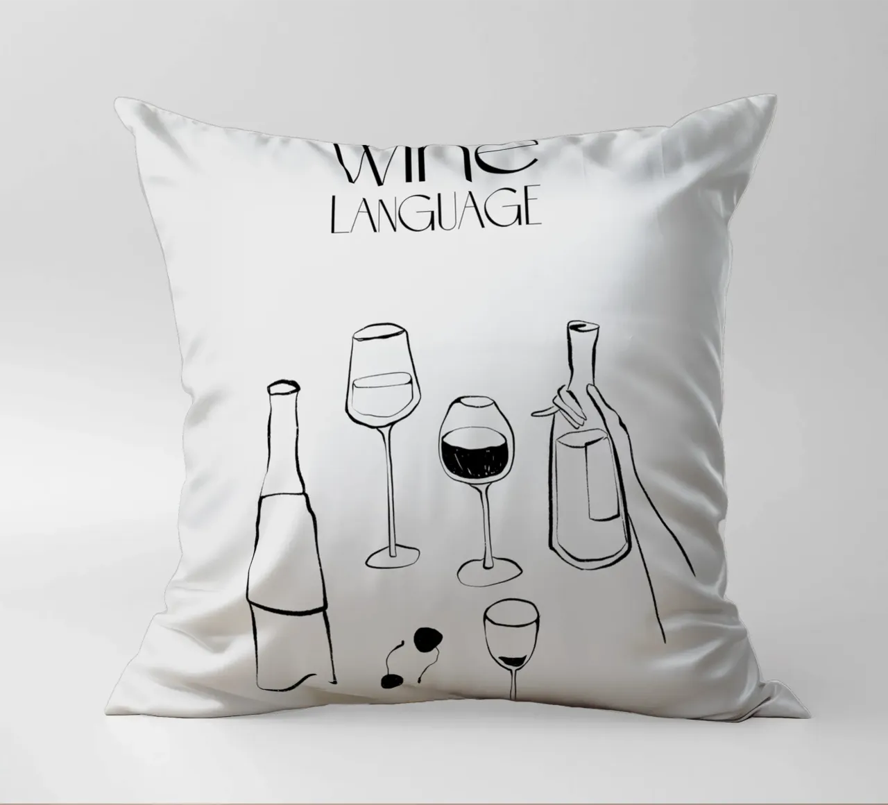 Wine Language cuscino da treechild