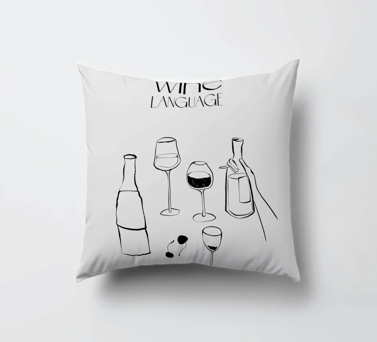 Wine Language cuscino da treechild