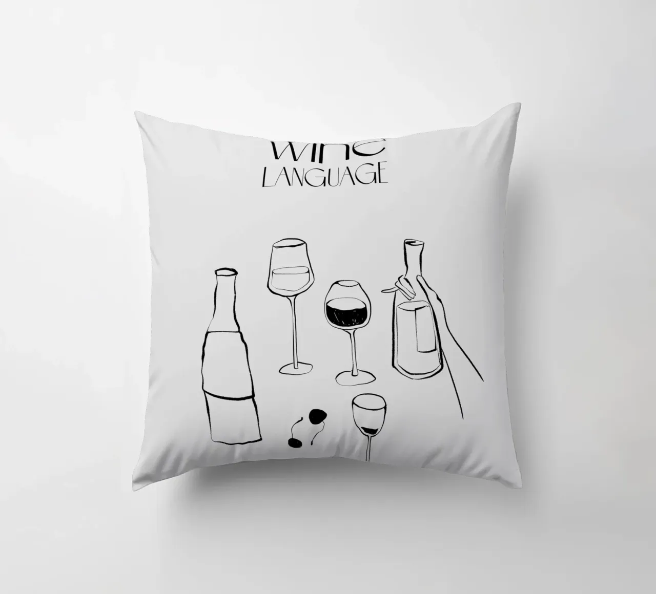 Wine Language cuscino da treechild