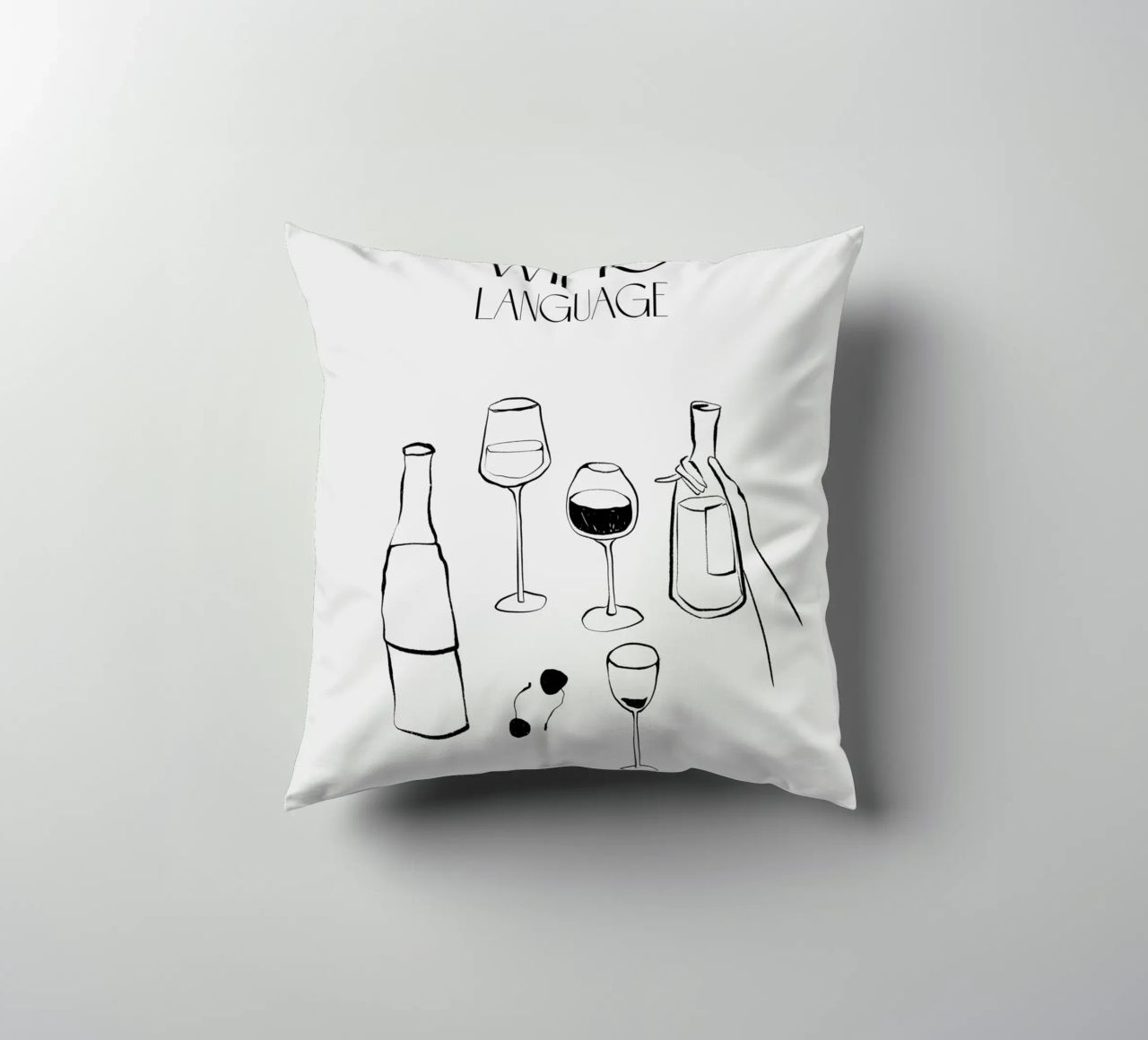 Wine Language cuscino da treechild