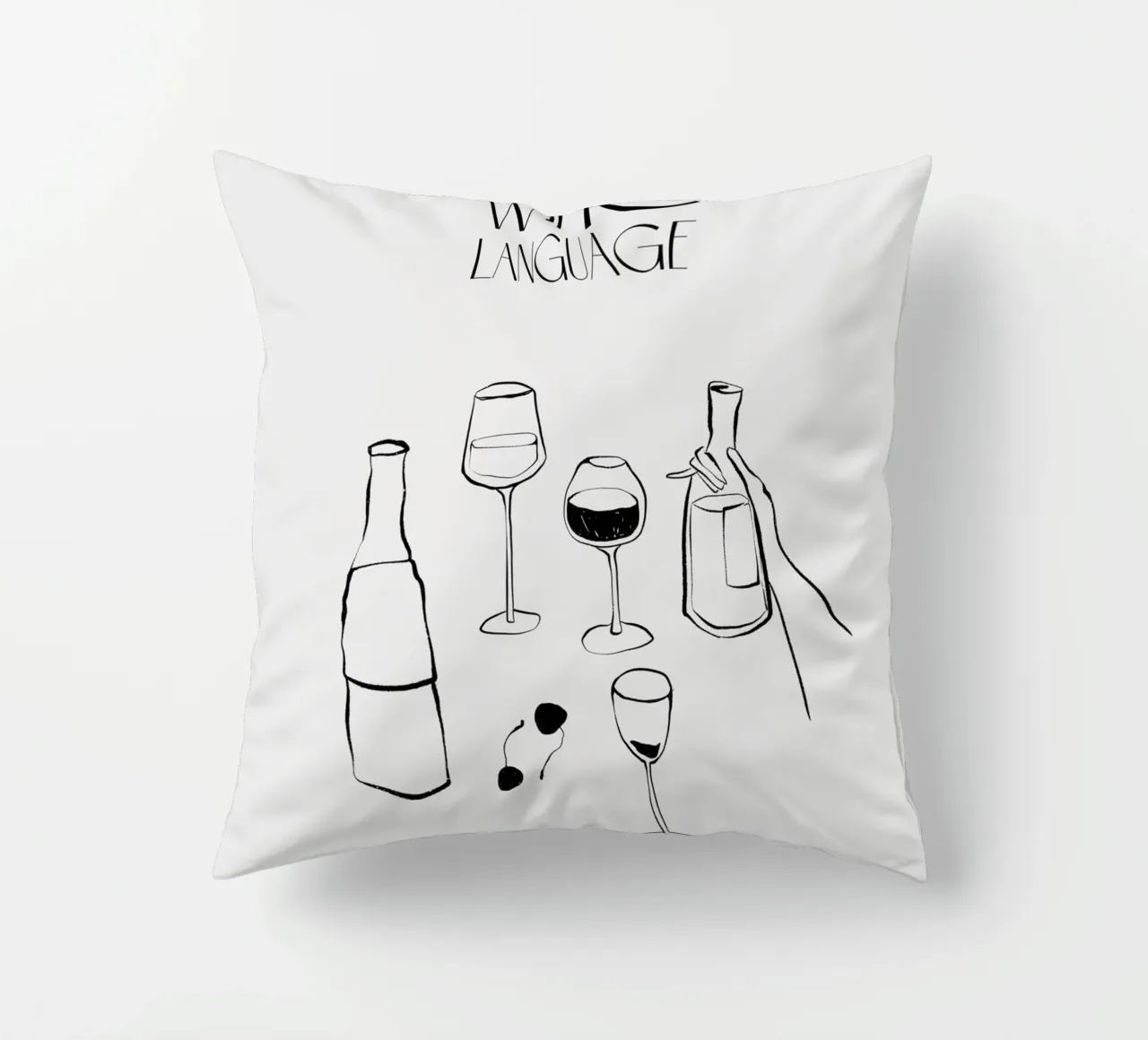 Wine Language cuscino da treechild
