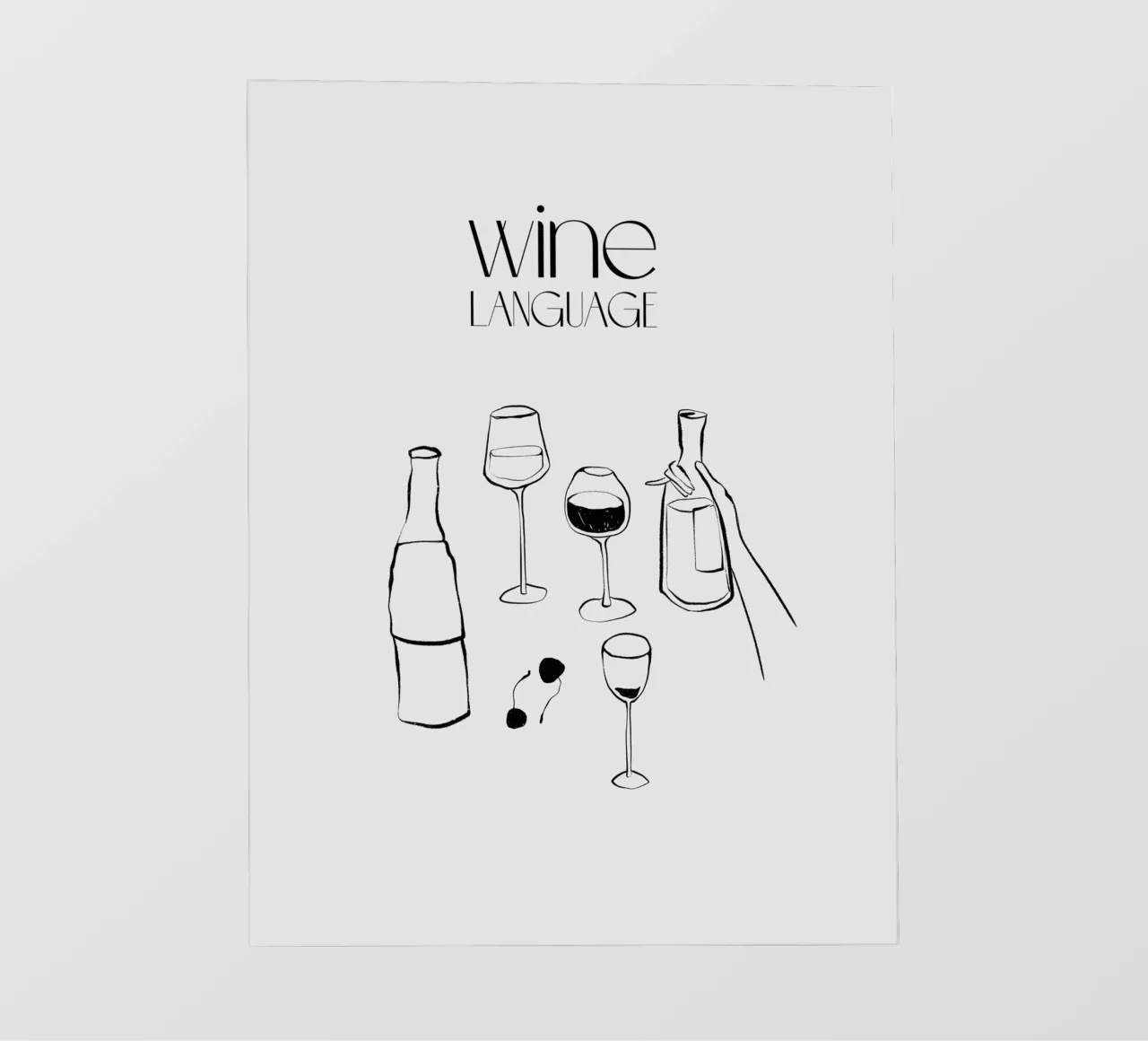 Wine Language PVC Plane von treechild