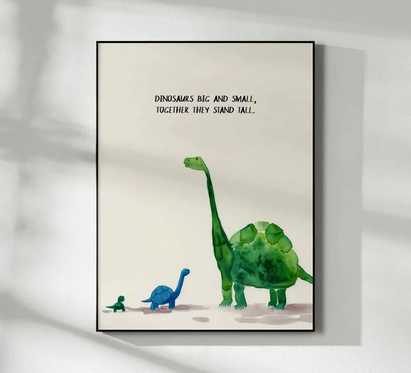 Dinosaurs Big And Small plexiglass da treechild