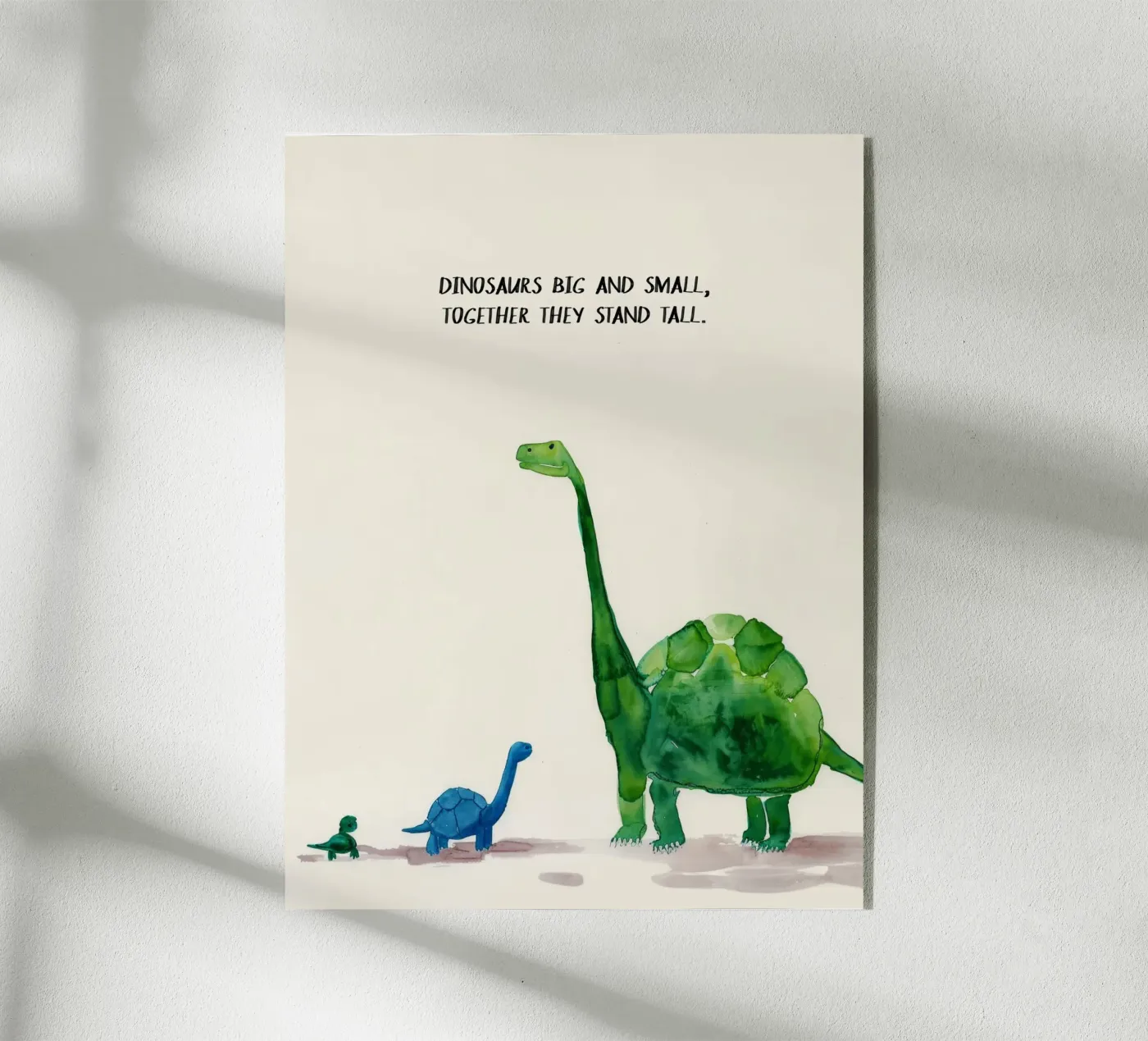 Dinosaurs Big And Small plexiglass da treechild