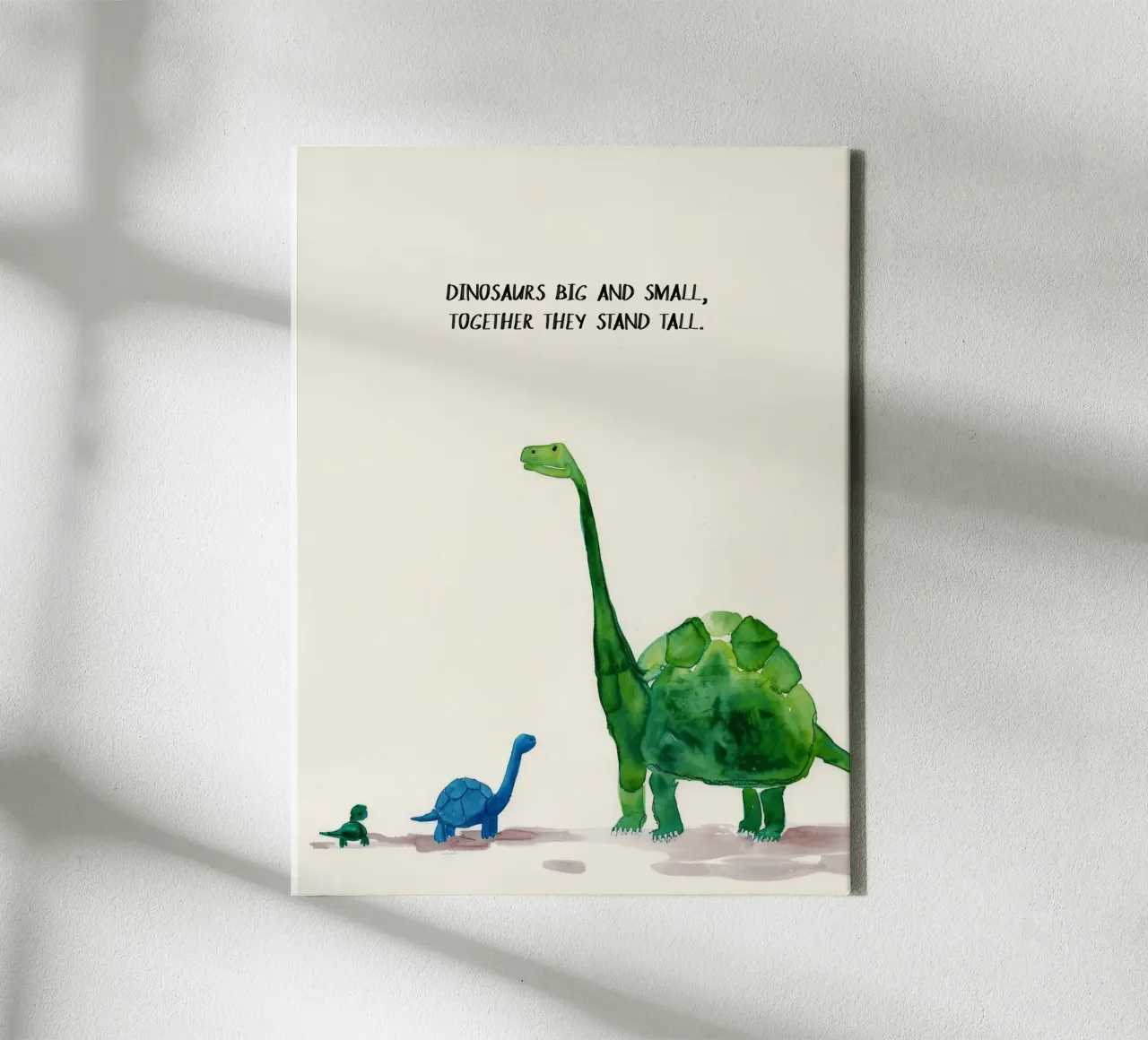 Dinosaurs Big And Small tela con Cornice a cassetta da treechild
