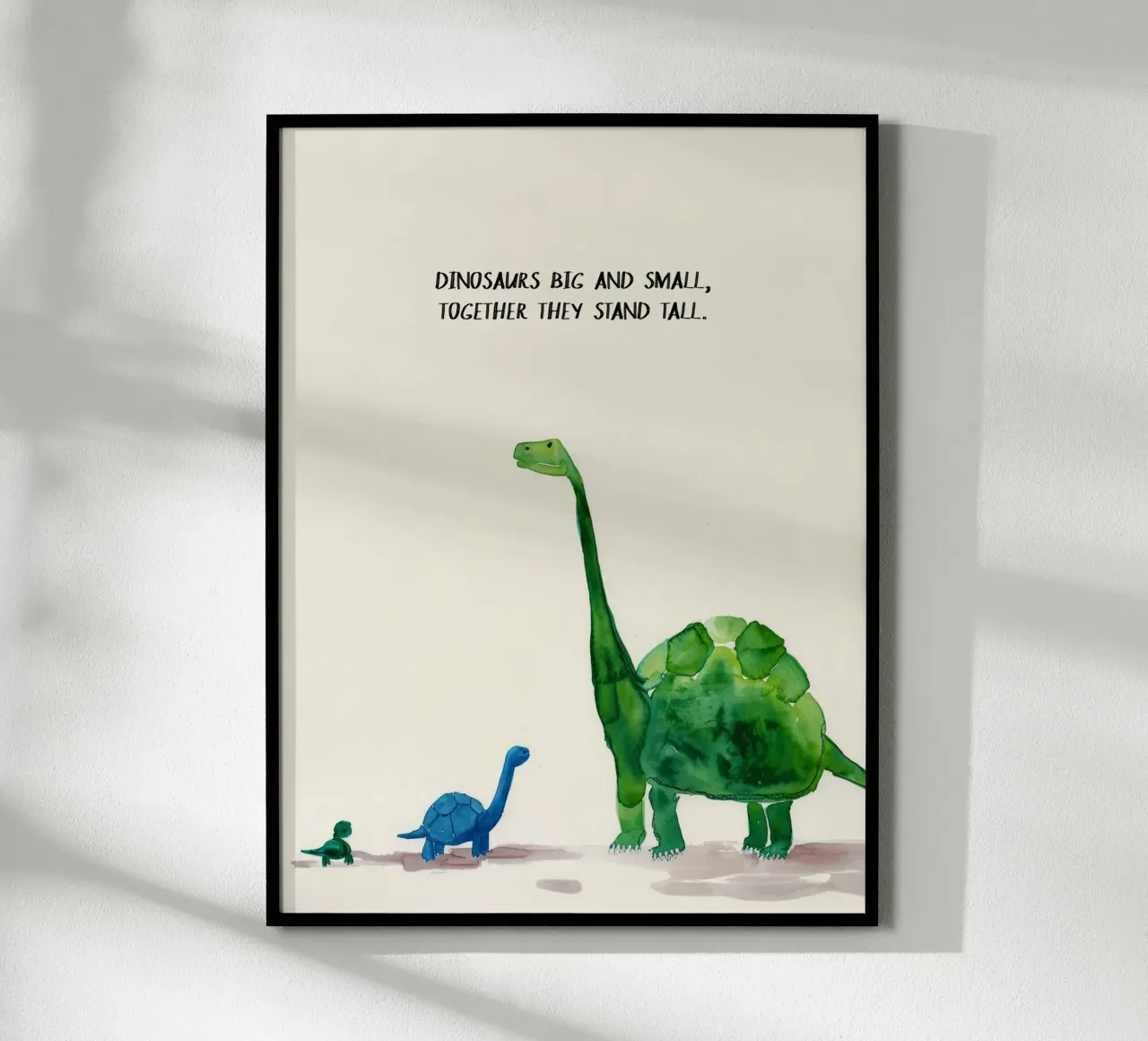 Dinosaurs Big And Small carta hahnemühle da treechild
