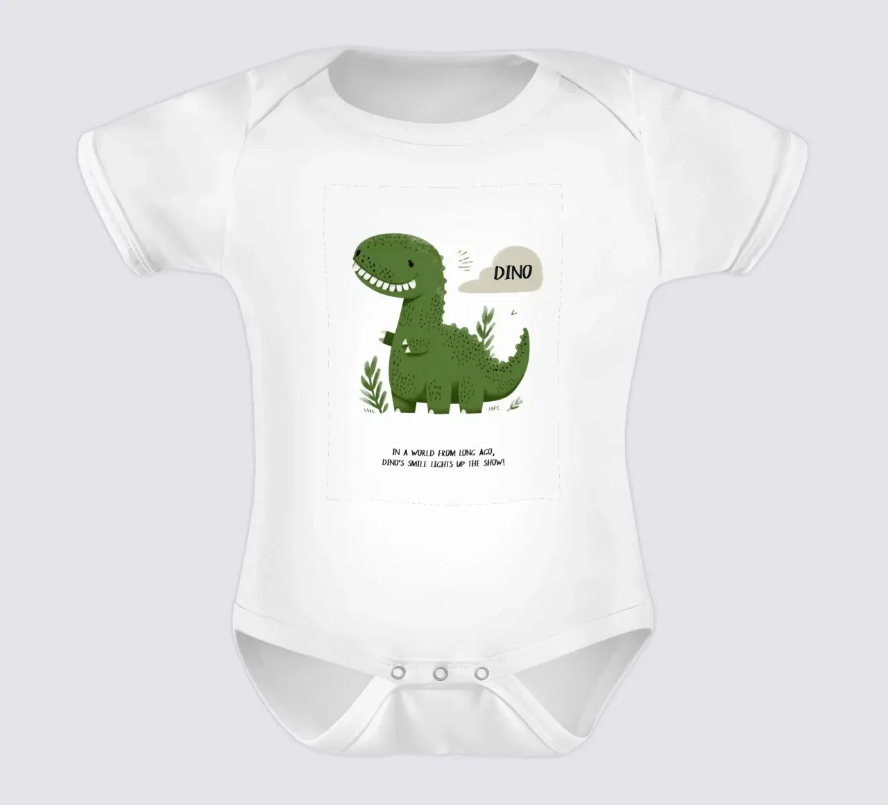 Smiling Dino body neonato maniche corte da treechild