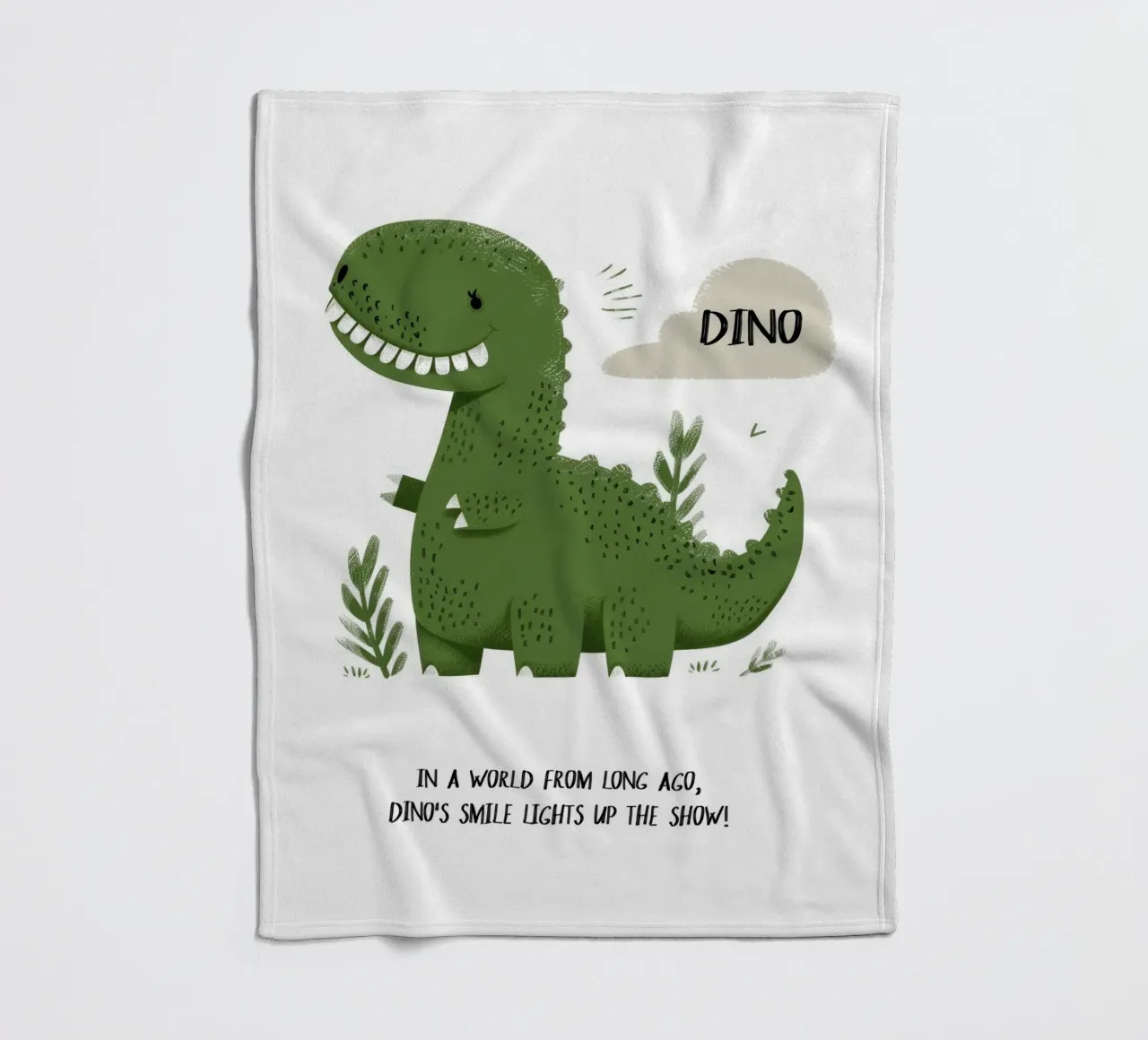Smiling Dino coperta in pile da treechild