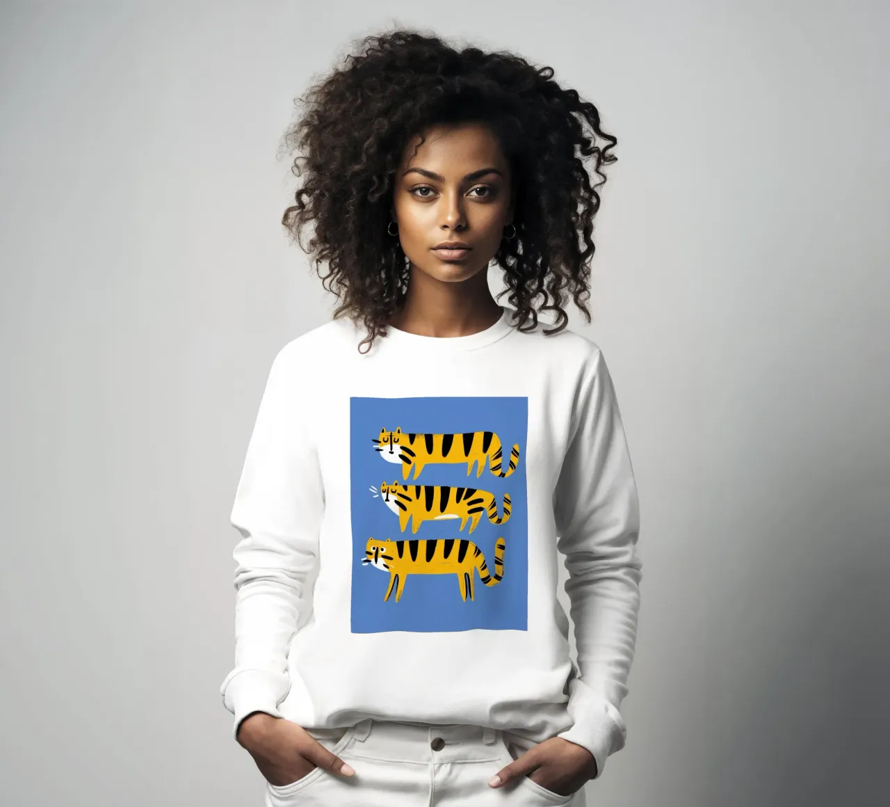 Funky Tigers felpa da treechild