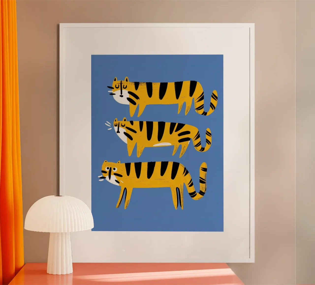 Funky Tigers poster by treechild
