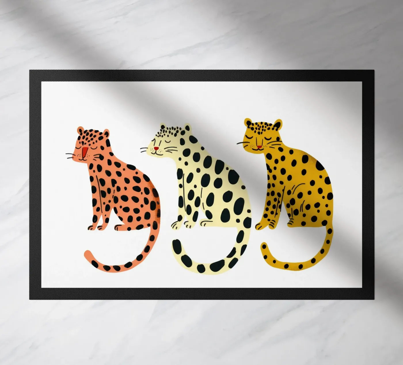 Three Leo`s Fußmatte von treechild