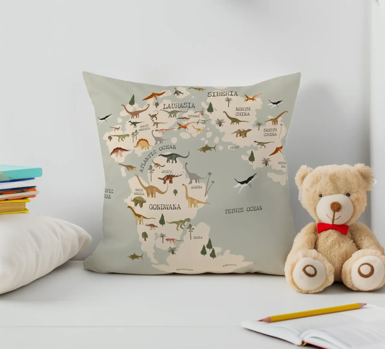 Dino Map cuscino da treechild