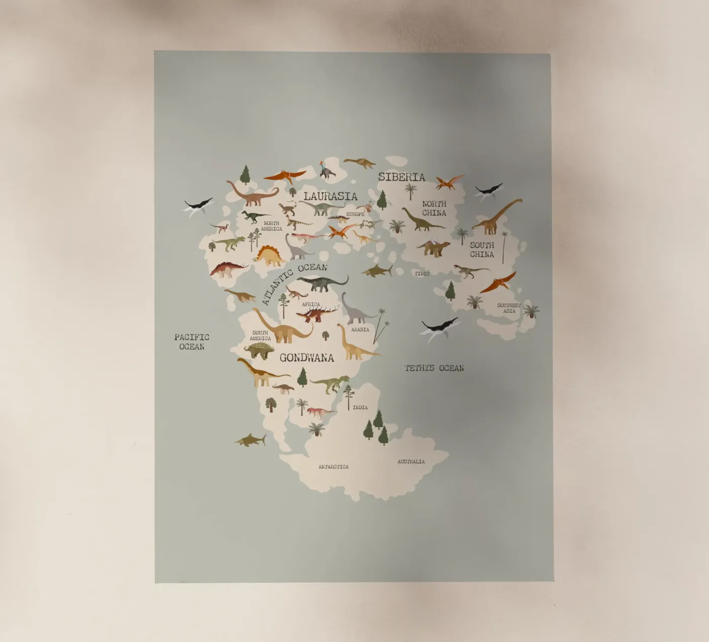 Dino Map pellicola backlit da treechild